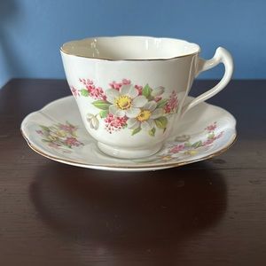 Viintage Rosina Bone China Tea Cup and Saucer